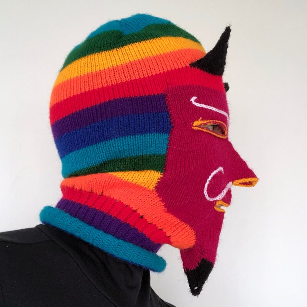 Peruvian Rainbow Devil Balaclava / Ski Mask - Picture 4 of 14